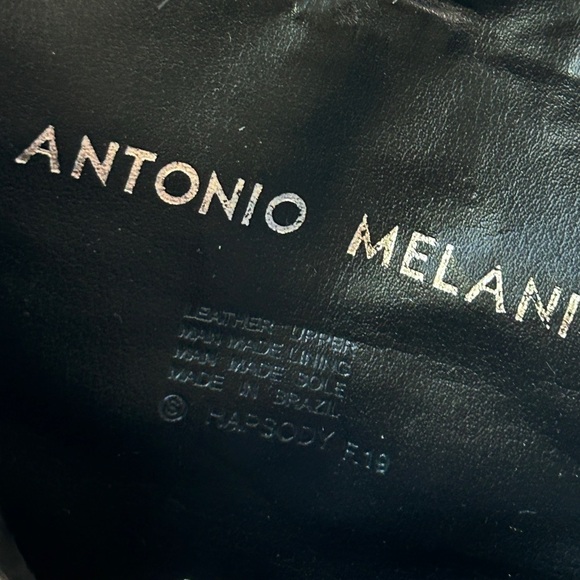 Antonio Melani Black Patent Leather Croc Embossed Ankle Booties - Picture 8 of 16